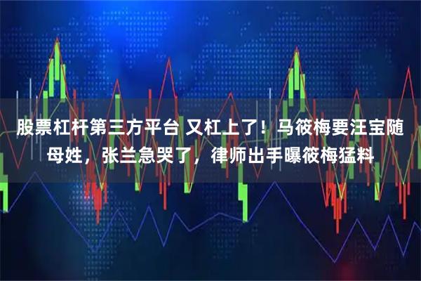 股票杠杆第三方平台 又杠上了！马筱梅要汪宝随母姓，张兰急哭了，律师出手曝筱梅猛料